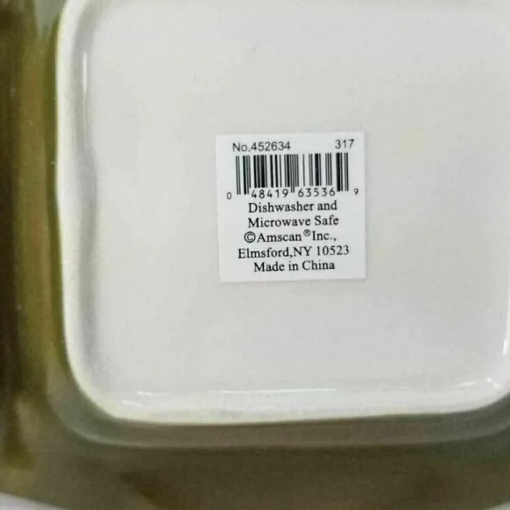 Autumn Fall Divided‎ Dish 3 Section Serving Ceramic Bounty of the Season New